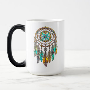 Mug Magic Joli attrape-rêves sarcelle et marron Doux rêves