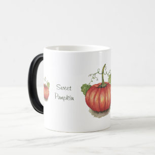 Mug Magic Joli Citrouille Avec Vins En Aquarelle