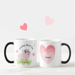 Mug Magic Joli cochon rose pour la Saint-Valentin