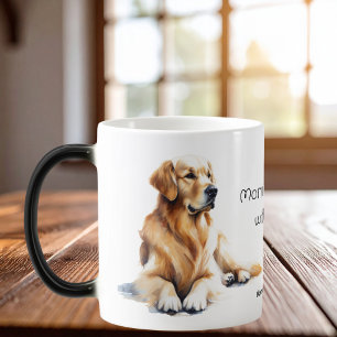 Mug Magic Joli Golden Retriever Aquarelle Personnaliser