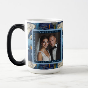 Mug Magic Jolies callas bleus inspirés mariage rustique