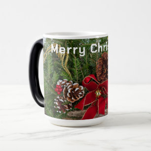 Mug Magic Joyeux Noël Red Bow Pine Cônes PIne Branches