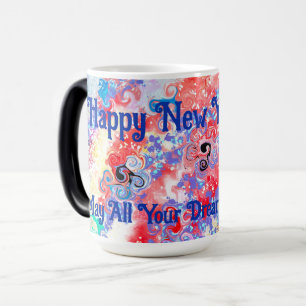 Mug Magic Joyeux Nouvel An Marbre coloré Abstrait