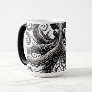 Mug Magic Kraken Steampunk Octopus Ornate Black