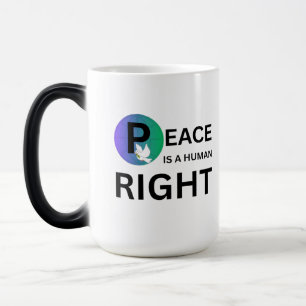 Mug Magic La paix est un droit humain Symbole de colombe e