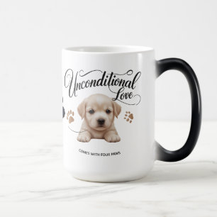 Mug Magic L'amour inconditionnel vient avec quatre pattes -