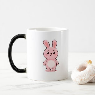 Mug Magic Lapin Confus Style Kawaii Minimaliste