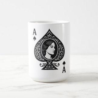 Mug Magic L'As Des Pique — Emblème De Filigree Lady Cameo
