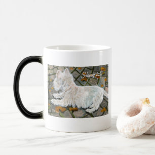 Mug Magic L'automne laisse Westie sur Patio
