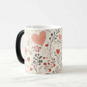 Mug Magic Light Hearts Pattern Valentines
