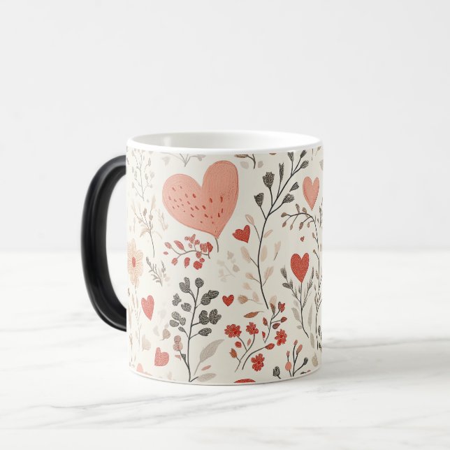 Mug Magic Light Hearts Pattern Valentines (Devant gauche)
