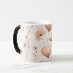 Mug Magic Light Hearts Pattern Valentines
