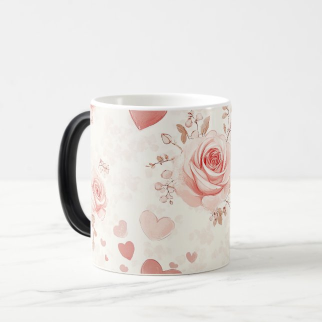 Mug Magic Light Hearts Pattern Valentines (Devant gauche)