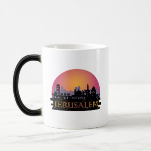 Mug Magic Ligne Skyline de la vieille ville de Jérusalem - V