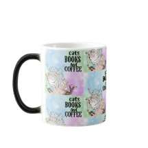 Livres de lecture Cute Cat avec Café