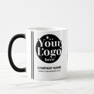 Mug Magic Logo personnalisé de la société blanche sur un nom