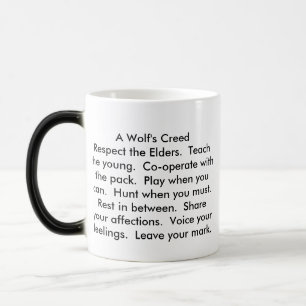 Mug Magic Loup argenté avec la croyance du loup