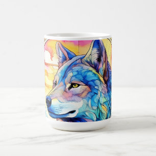 Mug Magic Loup en vitrail
