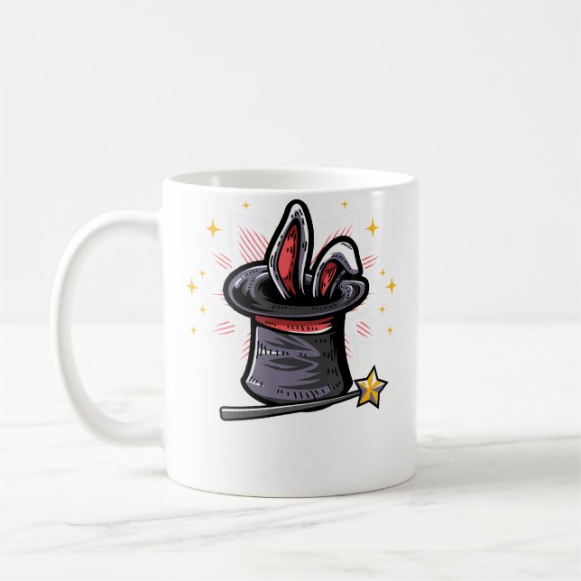 Mug Magic Magician Hat Rabbit In A Hat Magic Wand (Gauche)