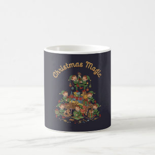 Mug Magic Magie de Noël Vintage Les Elfes Construisant une