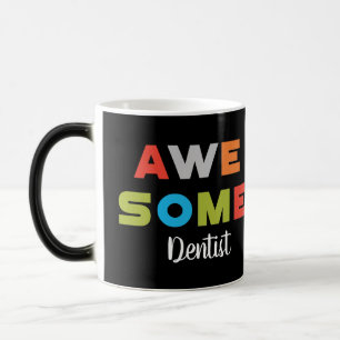 Mug Magic Magnifique Dentist Colorful Lettres sur Noir