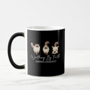 Mug Magic Marcher par la foi drôle chrétien amateur de chien