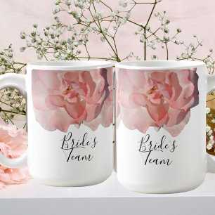 Mug Magic Mariage de la Mariée Fleurie de Rose Corail Modern