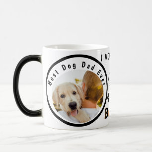 Mug Magic Meilleur papa de chien au monde Photo personnalisé