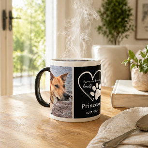 Mug Magic Mémoire de photo de animal de compagnie moderne cœ