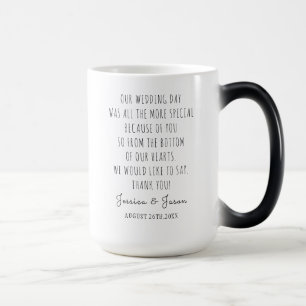 Mug Magic Merci cadeau d'un mariage pour l'mariage