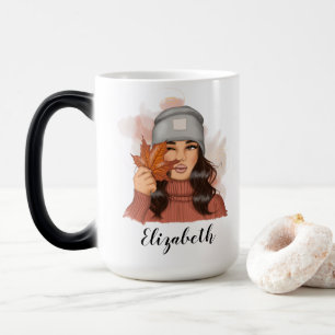 Mug Magic Mignonne automne Juste une fille qui aime Nom de l