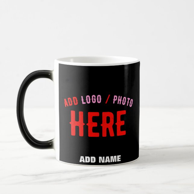 MUG MAGIC MODERNE ET MODERNE PERSONNALISABLE NOIR VÉRIFIÉ (Gauche)