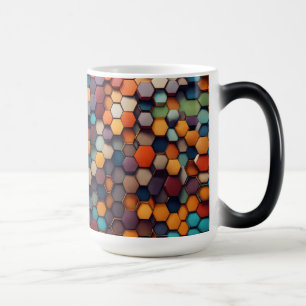 Mug Magic Motif Abstrait Hexagonal Prism - Morphage couleur