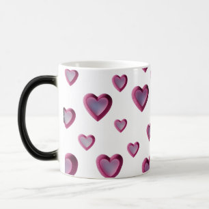 Mug Magic motif de coeur rose 3D - Romantique