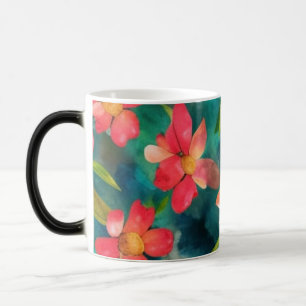 Mug Magic Motif de design floral aquarelle