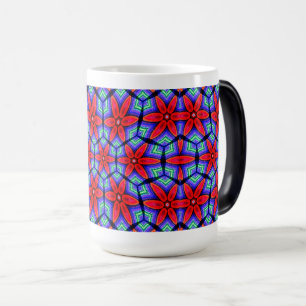 Mug Magic Motif de Fleurs de tissus rouges