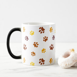 Mug Magic Motif Empreinte de patte Brown orange jaune