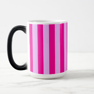 Mug Magic Motif en bande rose et magenta