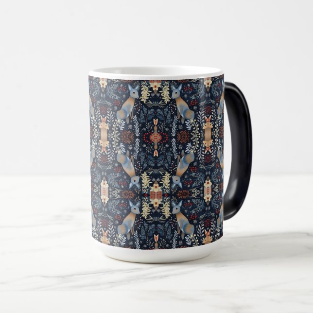 Mug Magic Motif feuille transparent avec cerf gracieux (Devant droit)