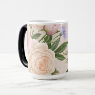 Mug Magic Motif floral de jardin de roses aux teintes romant