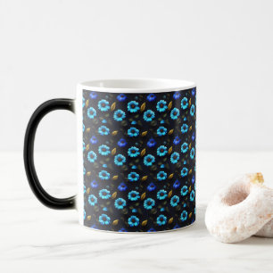 Mug Magic Motif floral fleurs bleues