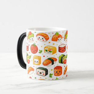 Mug Magic Motif personnages de sushi nourriture mignonne kaw