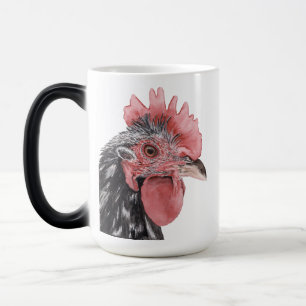 Mug Magic Musique à coq noir gras aquarelle