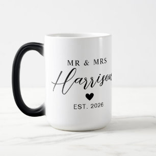 Mug Magic Nom du couple avec date Cadeaux de mariage perso