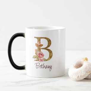 Mug Magic Nom personnalisé Blush Rose dorée Lettre B