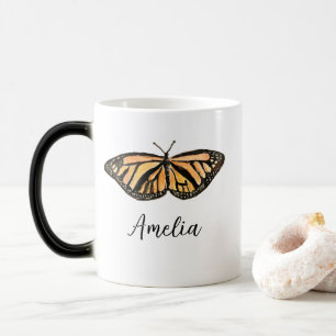 Mug Magic Nom Personnalisé Monarque Papillon Peinture Insect