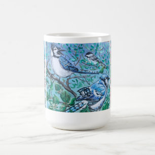 Mug Magic Observation moderne des oiseaux Geai bleu Pinson j