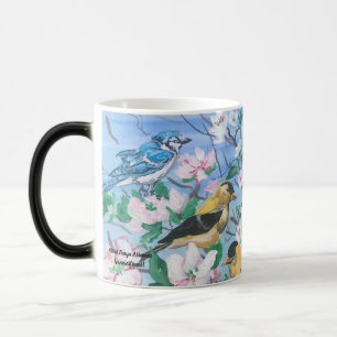 Mug Magic Oiseaux dans le jardin Peint à la main