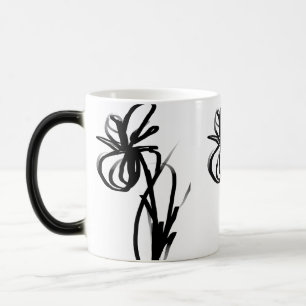 Mug Magic Orchidée Blanc : Abstrait blanc et noir