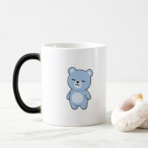 Ours heureux style Kawaii minimaliste